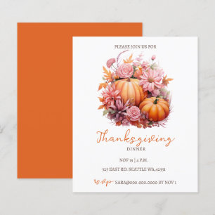 Lámina Invitación a dar gracias a las calabazas de otoño