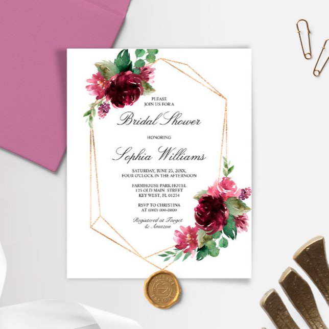 Lámina Invitación a ducha de novia bohemias de presupuest (Subido por el creador)