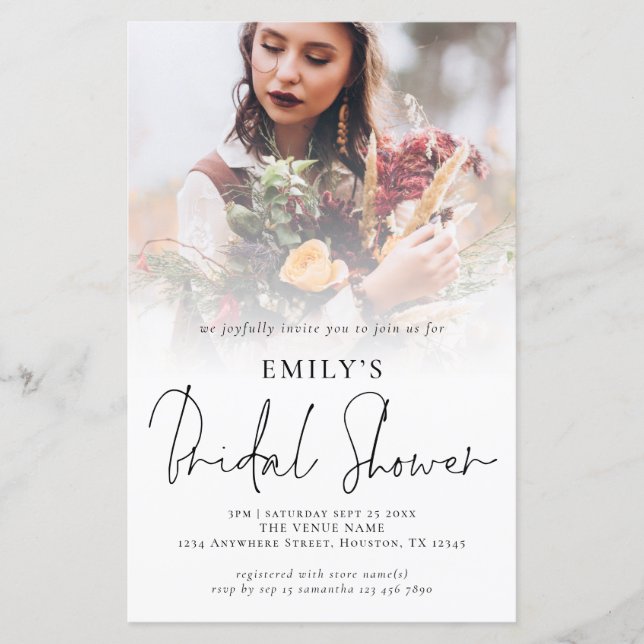 Lámina Invitación a ducha de novia con guión de superposi (Anverso)