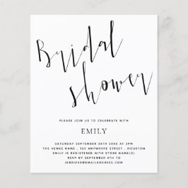 Lámina Invitación a ducha de novia con guión elegante de 