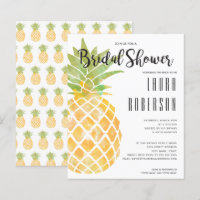 Invitación a ducha de novia con piña de presupuest