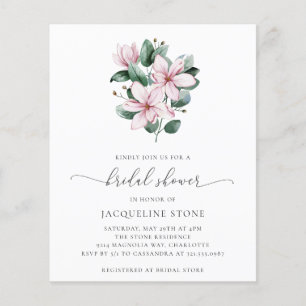 Lámina Invitación a ducha de novia con presupuesto de mag