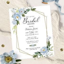 Lámina Invitación a ducha de novia con presupuesto floral