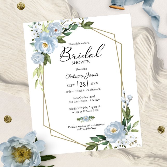 Lámina Invitación a ducha de novia con presupuesto floral (Subido por el creador)
