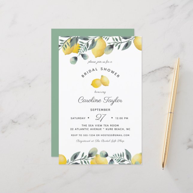 Lámina Invitación a ducha de novia con presupuesto para e (Anverso/Reverso In Situ)