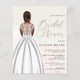 Lámina Invitación a ducha de novia con vestimenta de Boda
