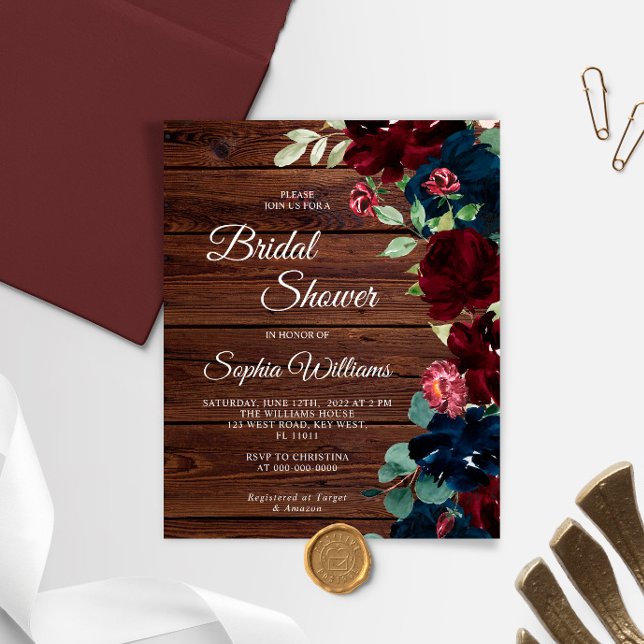 Lámina Invitación a ducha de novia de Borgoña y Marina Pr (Subido por el creador)
