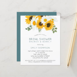 Lámina Invitación a ducha de novia de Brunch de girasoles