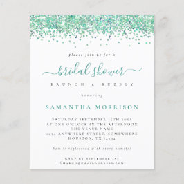 Lámina Invitación a ducha de novia del Purpurina Verde az