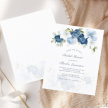 Invitación a ducha de novia floral con presupuesto