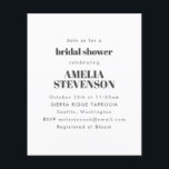 Lámina Invitación a ducha de novia Minimalista blanca y p<br><div class="desc">Invitación a ducha de novia Minimalista blanca y presupuestada</div>