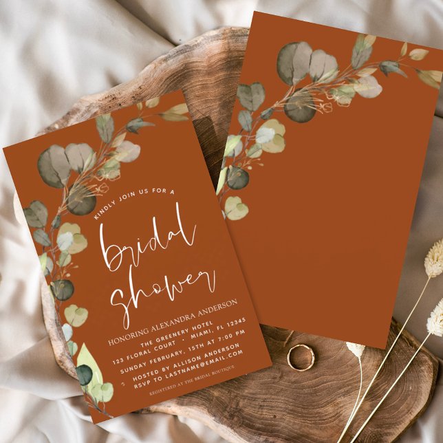 Lámina Invitación a ducha de novia Naranja quemado por pr (Subido por el creador)