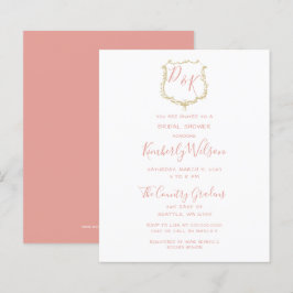 Lámina Invitación a ducha de novia Rubor Gold Escudo de p