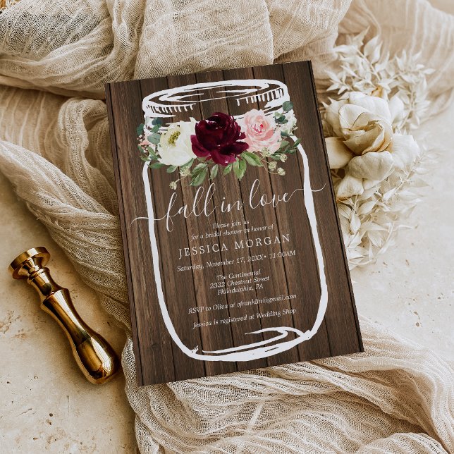Lámina Invitación a ducha de novia rusa Mason Jar con pre (Subido por el creador)
