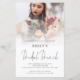 Lámina Invitación a ducha de novias Brunch con superposic