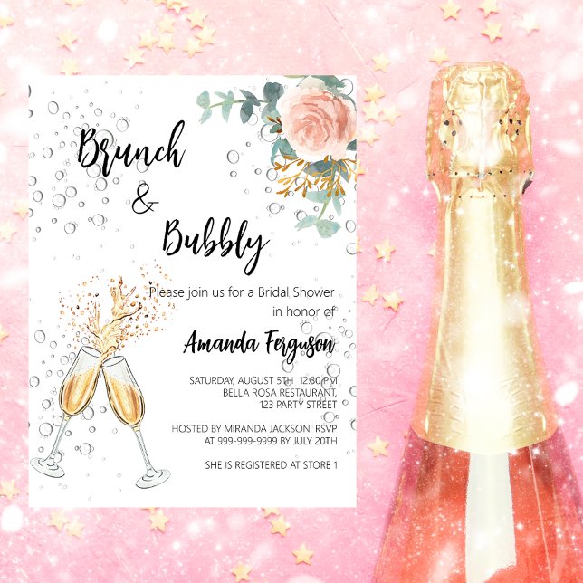 Lámina Invitación a ducha de novias bubbly bridal Brunch  (Subido por el creador)