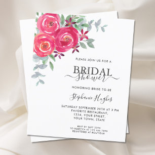 Lámina Invitación a ducha de novias con eucalipto floral