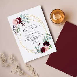 Lámina Invitación a ducha de novias con eucalipto floral