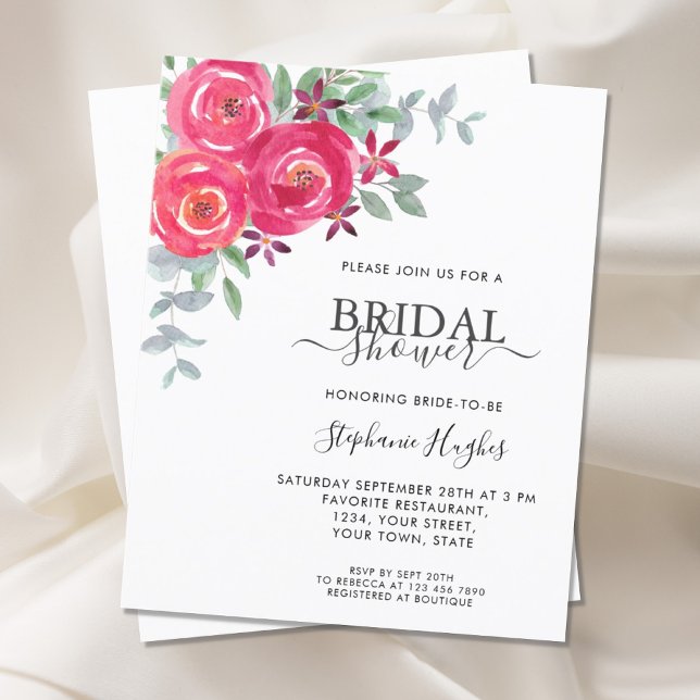 Lámina Invitación a ducha de novias con eucalipto floral  (Subido por el creador)