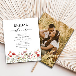 Lámina Invitación a ducha de novias con flores silvestres
