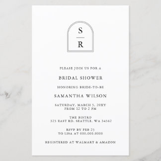 Lámina Invitación a ducha de novias en el Arco de Monogra
