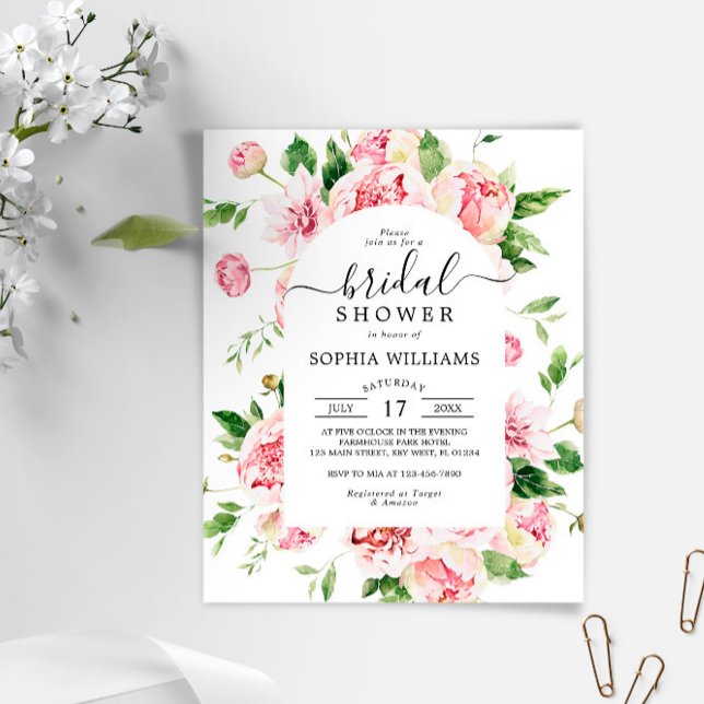 Lámina Invitación a ducha de novias para beonies rosados  (Subido por el creador)
