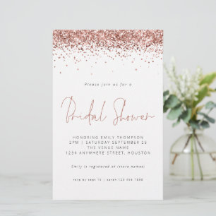 Lámina Invitación a ducha de novias para Rosa Purpurina d