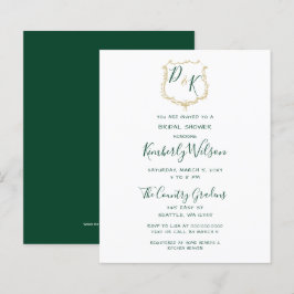 Lámina Invitación a ducha verde de Escudo de oro de presu