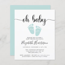 Invitación a ducha verde de leche infantil