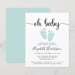 Lámina Invitación a ducha verde de leche infantil