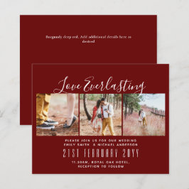 Lámina Invitación a evento Boda de COLLAGE DE FOTOS de am