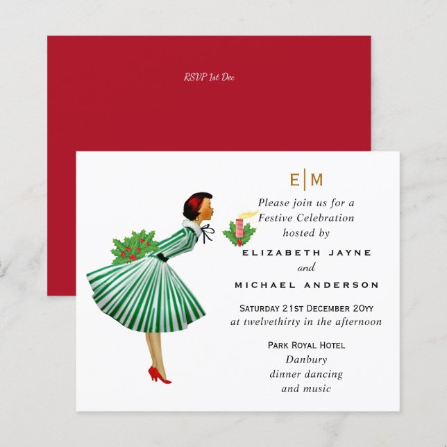 Lámina Invitación a evento de Navidades de diversiones de (Anverso / Reverso)