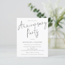 Invitación a Fiesta de aniversario de boda elegant