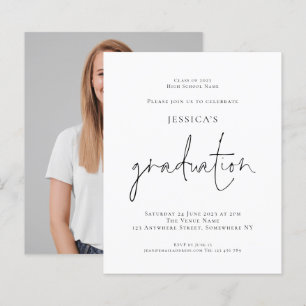 Lámina Invitación a Fiesta de Budget Modern Script Photo