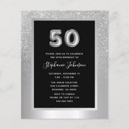 Lámina Invitación a fiesta de cumpleaños número 50 del Re