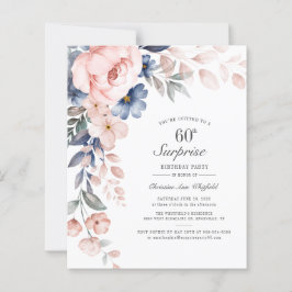 Lámina Invitación a fiesta de cumpleaños número 60 de Flo