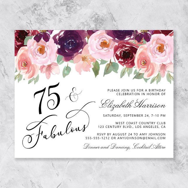Lámina Invitación a fiesta de cumpleaños número 75 de Bud (Subido por el creador)