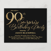 Invitación a fiesta de cumpleaños número 90 de la 