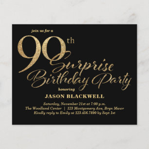 Lámina Invitación a fiesta de cumpleaños número 90 de la