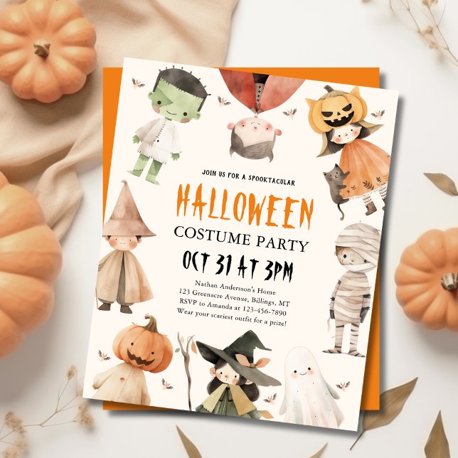 Lámina Invitación a fiesta de disfraces de Halloween para (Subido por el creador)