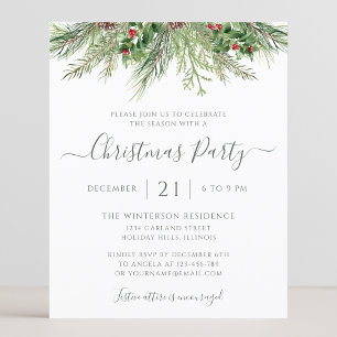 Lámina Invitación a fiesta de feriado para Navidades de l