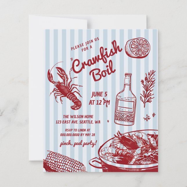 Lámina Invitación a Fiesta de hierba de langosta para el  (Anverso)