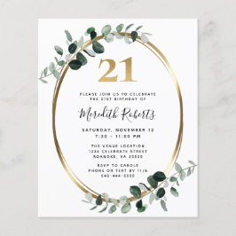 Lámina Invitación a Fiesta de oro del Eucalyptus con fech