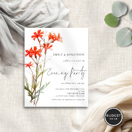 Lámina Invitación a fiesta nocturna de Bodas de flores si