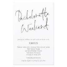 Invitación a fin de semana de Bachelorette con esc