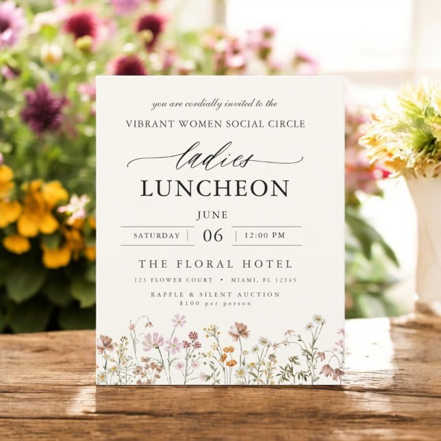 Lámina Invitación a flor silvestre para almuerzo de carid (Subido por el creador)