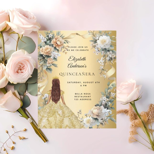 Lámina Invitación a florines amarillos de vestir de oro d (Subido por el creador)