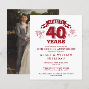 Lámina Invitación a foto del 40° aniversario del presupue