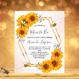 Lámina Invitación a girasoles para la ducha de bebé