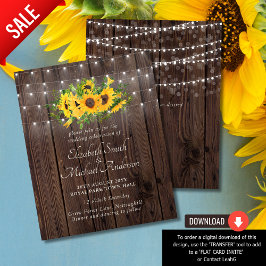 Lámina Invitación a girasoles por parte de Bodas de bajo 